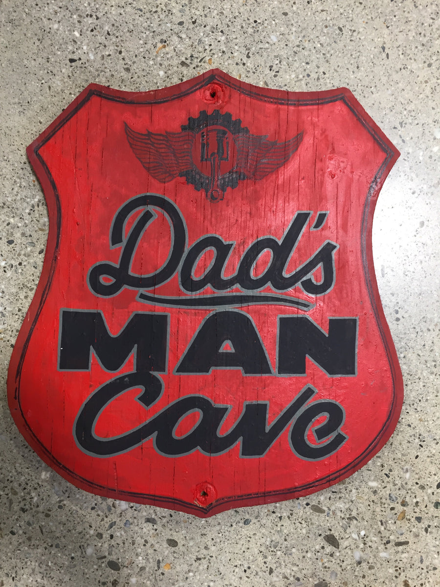 Dad's Man Cave - Small Hand Painted Sign