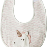 Unicorn Pink Scale Pattern Bib 24cm