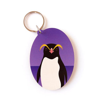 Crested Penguin (Purple) Keytag