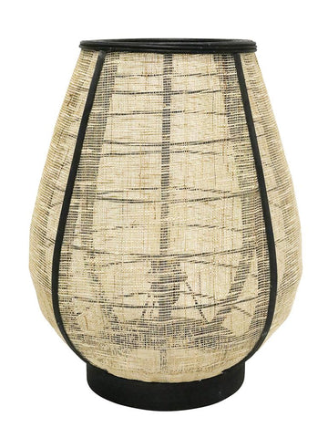 Zanui Linen Table Lamp - Black/ Natural - 45cm