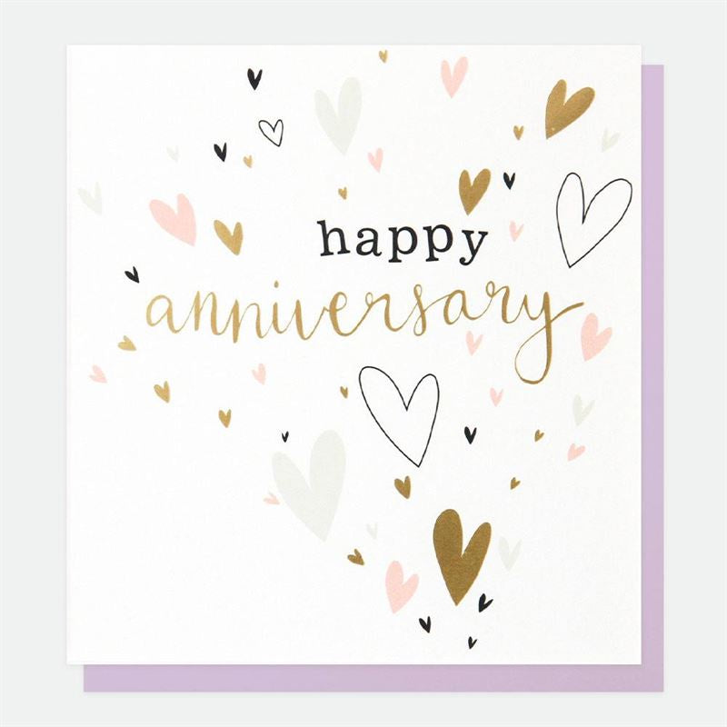 Pink & Gold Hearts Anniversary