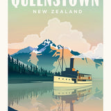 Queenstown, Lake Wakatipu - A3 Print