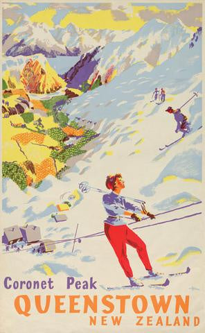 Coronet Peak Tourist Print
