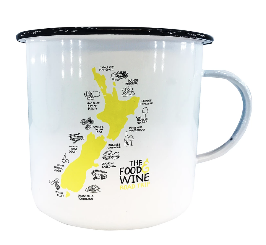 Food & Wine Enamel Mug -Large