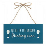 In The Garden Drinking Wine Plaque