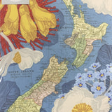 Map Of NZ On Blue / Lens Cloth