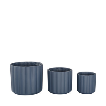 Alexa Set of 3 Planter Pots - Azure