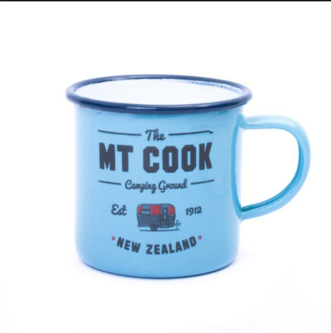 Mt Cook Enamel Mug Blue - Large