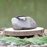 Rainbow Chakra Lava Stone Bracelet