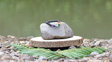 Rainbow Chakra Lava Stone Bracelet