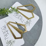 Brass Off Triangle Earrings
