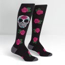Female Knee Sugar Skull Socks