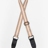 Bag Strap - Narrow Taupe & Rose Gold Stripe