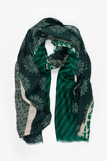 Collage Scarf - Green