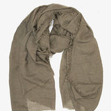 Block Colour Scarf - Khaki