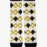 Chartreuse Flower Sock
