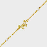 Butterfly Pearl Bracelet Gold