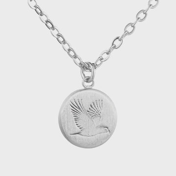 Round Kia Ora Kea Necklace - Silver