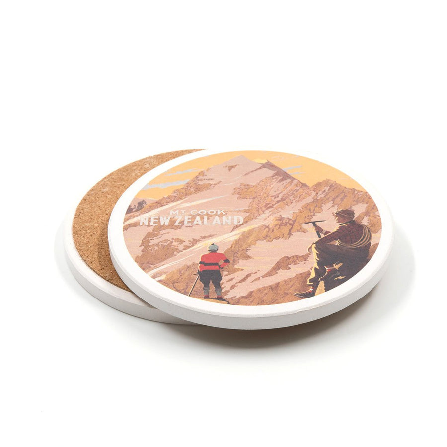 Mt Cook Tourist - Ceramic Coaster