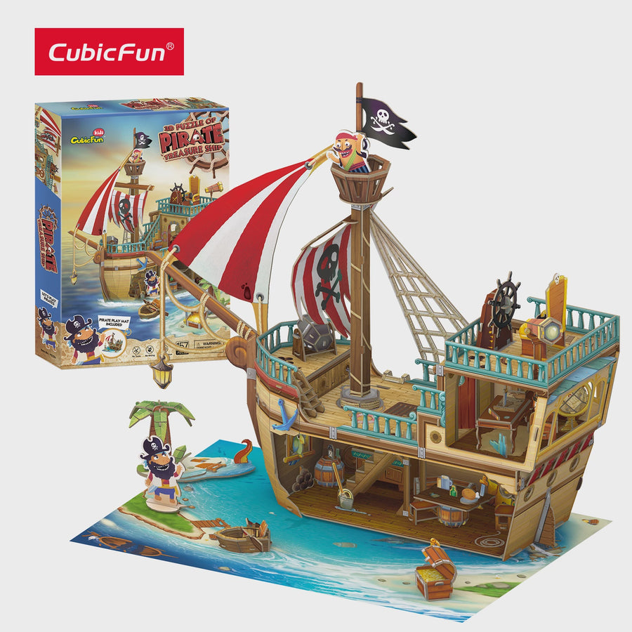3D Pirate Treasure Ship