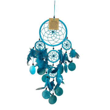 Teal with Shell Dreamcatcher 12cm