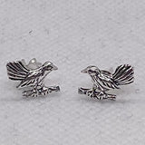Silver Stud Earring Fantail