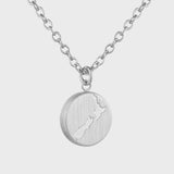 Round NZ Map Necklace