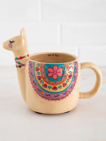 Folk Mug - Llama Art