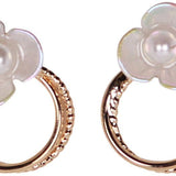 Mia Hoop ER Pearl Gold