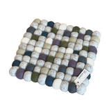 Square Felt Ball Pot Stand - Multi
