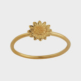 Delicate Sunflower Ring Gold