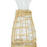 Carter Glass & Rattan Vase