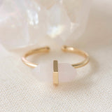 Gold Rose Quartz Ring