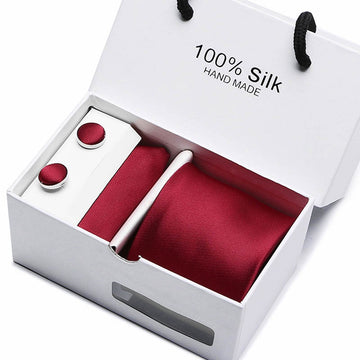 100% Silk Tie / Pocket Square & cufflink set sb14