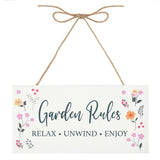 Botanical Garden Rules Hanging MDF Sign