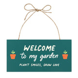 In The Garden Welcome Hanging Sign