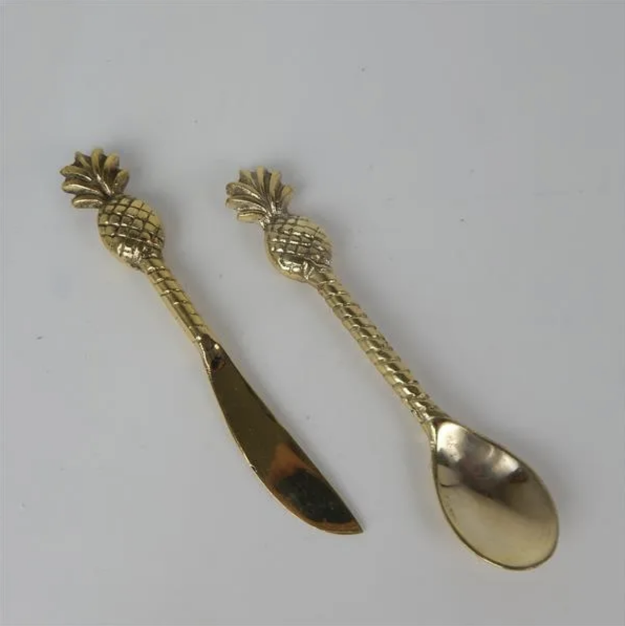 Brass Tropical Pineapple Spoon
