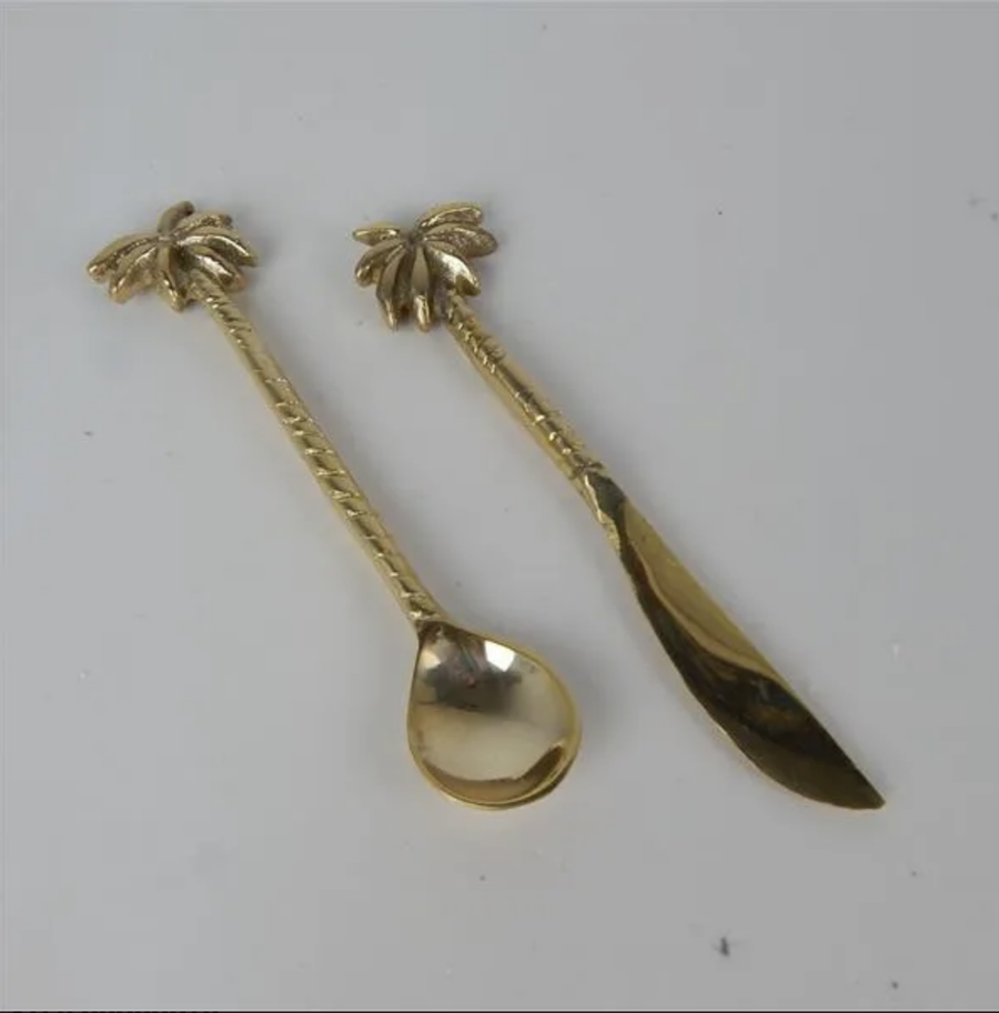 Brass Tropical Palm Spoon
