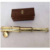 Brass Telescope 12"with Wooden Box
