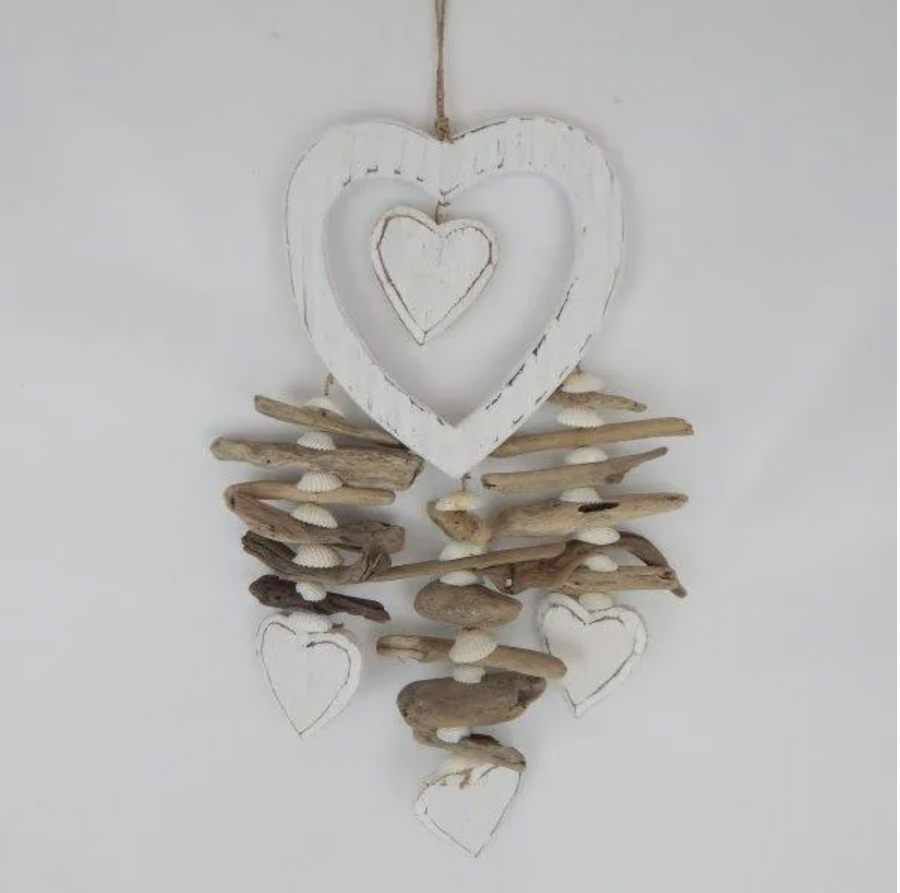Ribbed Hollow Heart Mobile - 24cm x 40cm