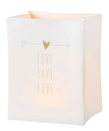 Love Love Love - Porcelain Tealight Bag