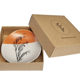 Harakeke Flower 4 Orange Dipped - Bowl 10cm