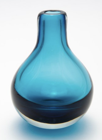 Glass Bud Vase - Blue - 15cm