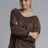 Linen Merchant Top - Nutmeg