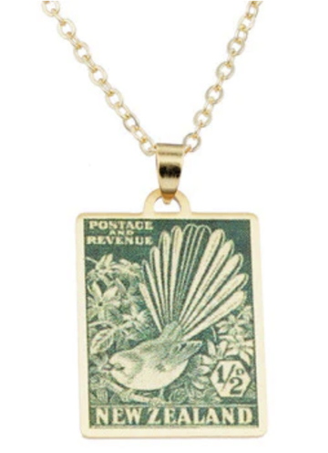 Piwakawaka - Stamp Necklace