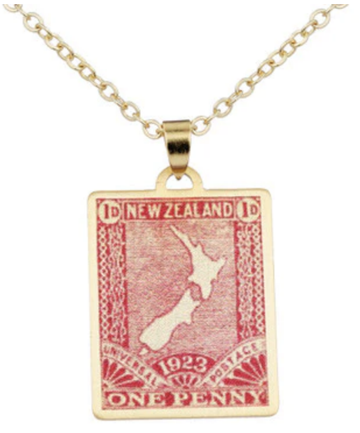 NZ Map - Stamp Necklace