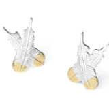 Huia Feather - Studs Silver