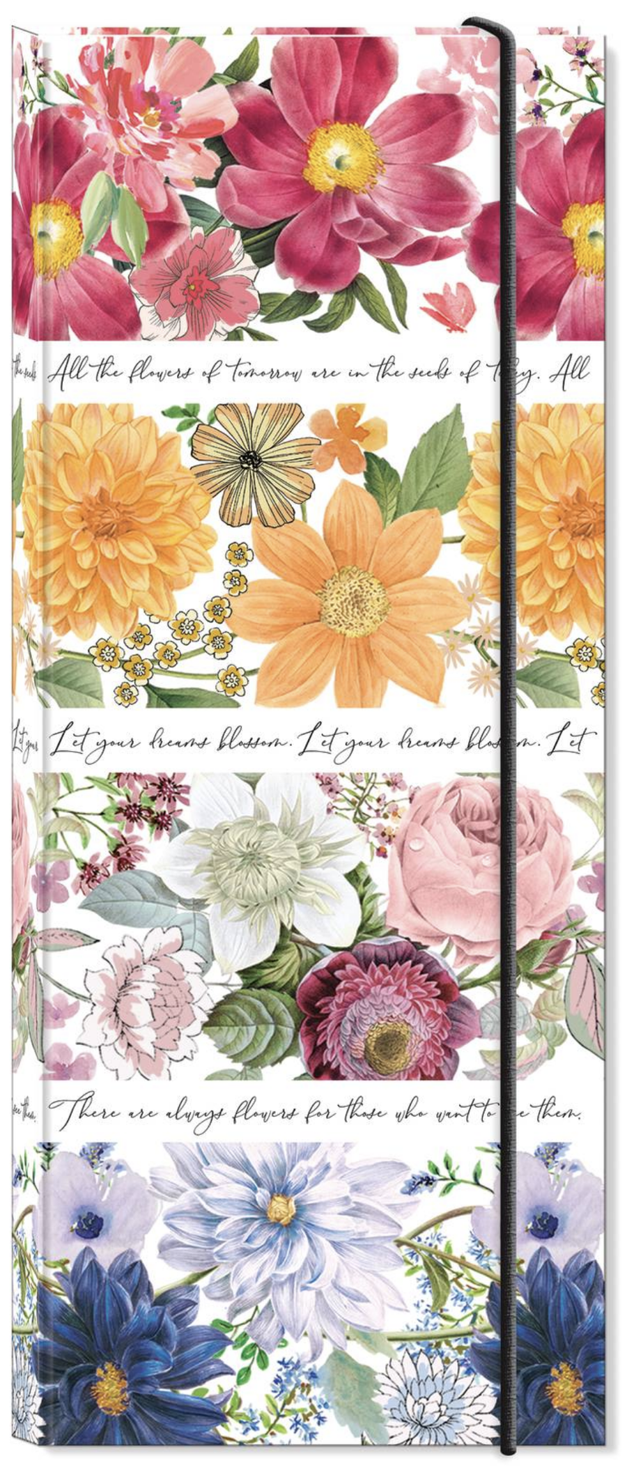 Floral Stripe - Bungee Note Folio