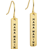 Te Reo Mana Wahine - Earrings Gold