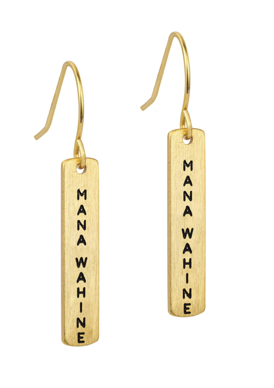 Te Reo Mana Wahine - Earrings Gold